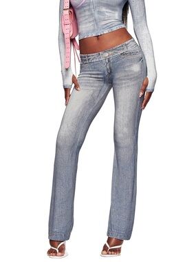 I.AM.GIA Light Wash leggings & with Pink Logo
